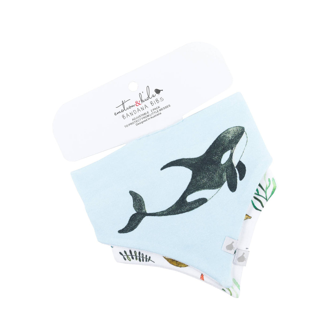 Bandana Bib - Twin Pack | Organic Cotton - Under the Sea