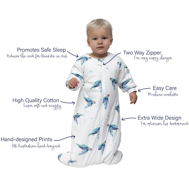 Sleeping Bag | Winter 2.5 Tog - Blue Abstract