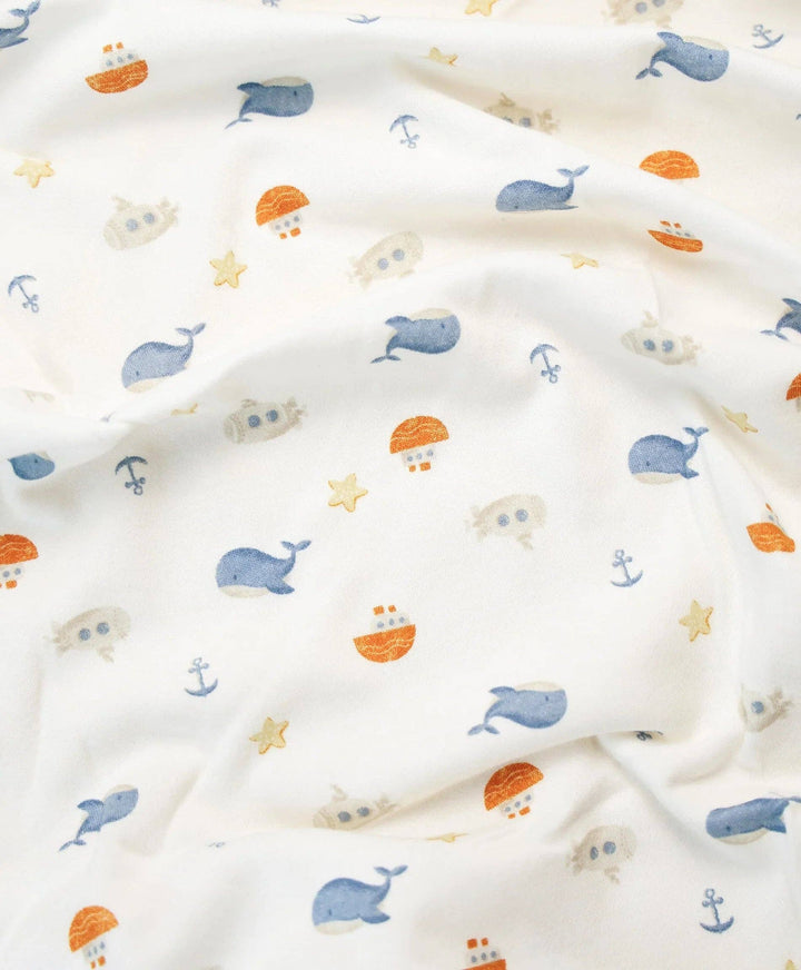 Organic Swaddle Wrap - Sea