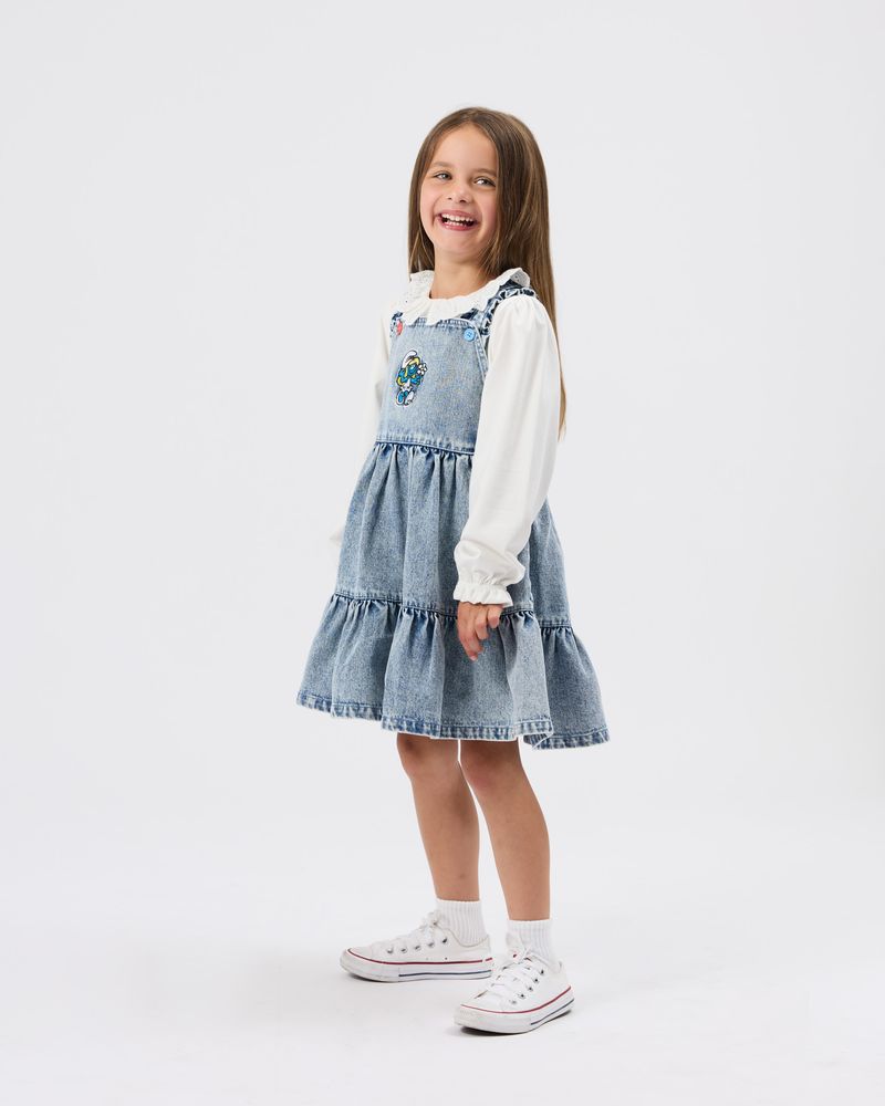 The Smurfette Pinafore Denim Dress
