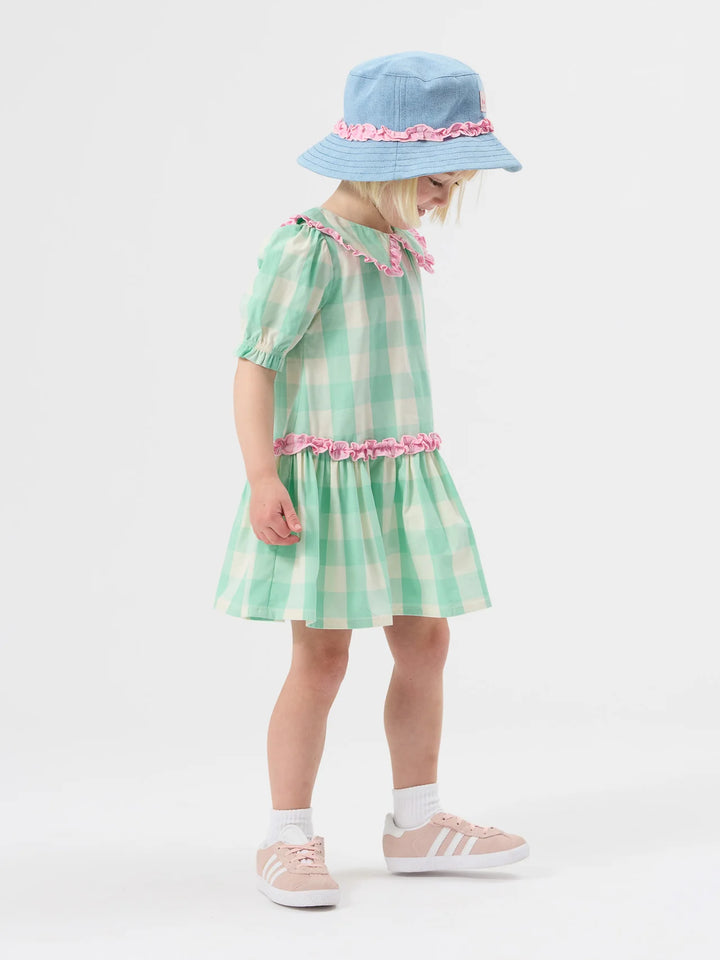 Chambray Gingham Bucket Hat