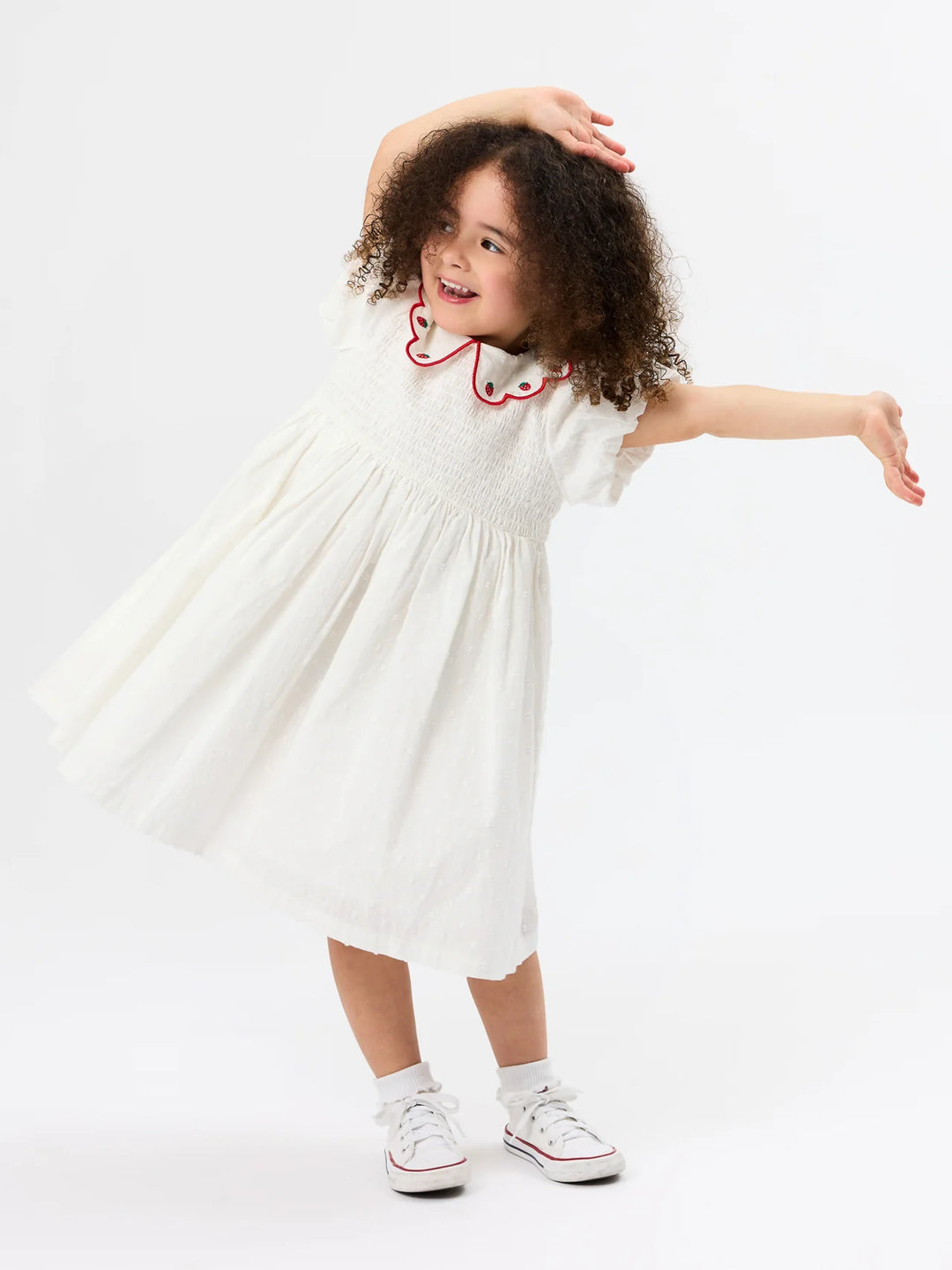 Sweet Strawberry Flo Smocked Dress