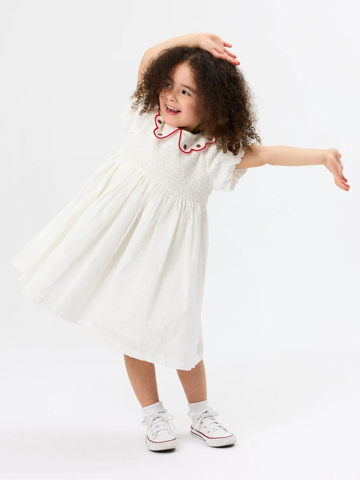Sweet Strawberry Flo Smocked Dress