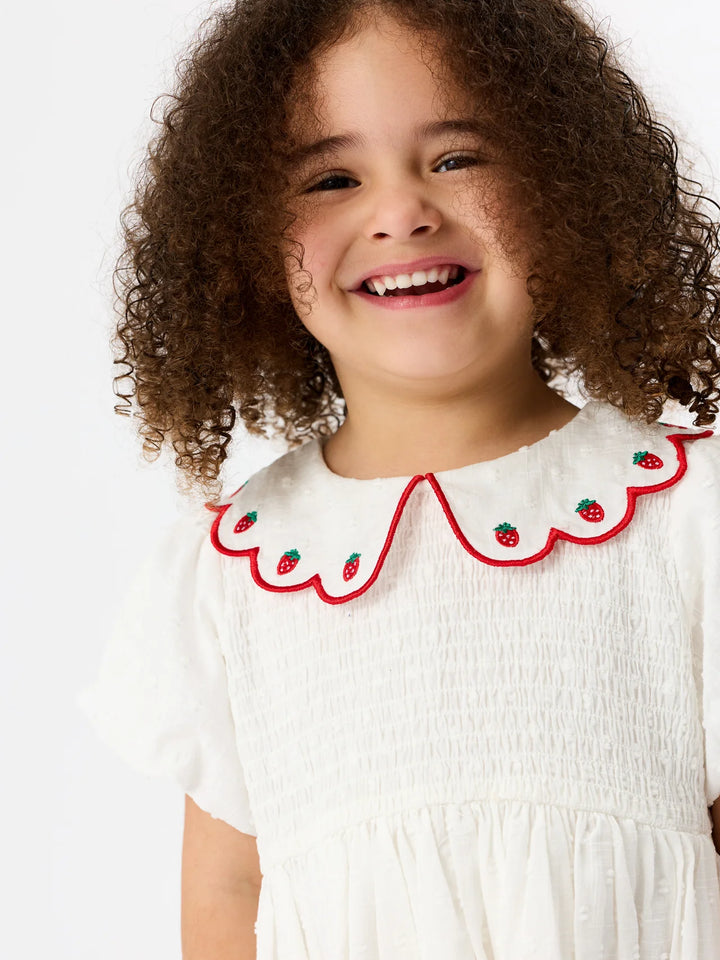 Sweet Strawberry Flo Smocked Dress