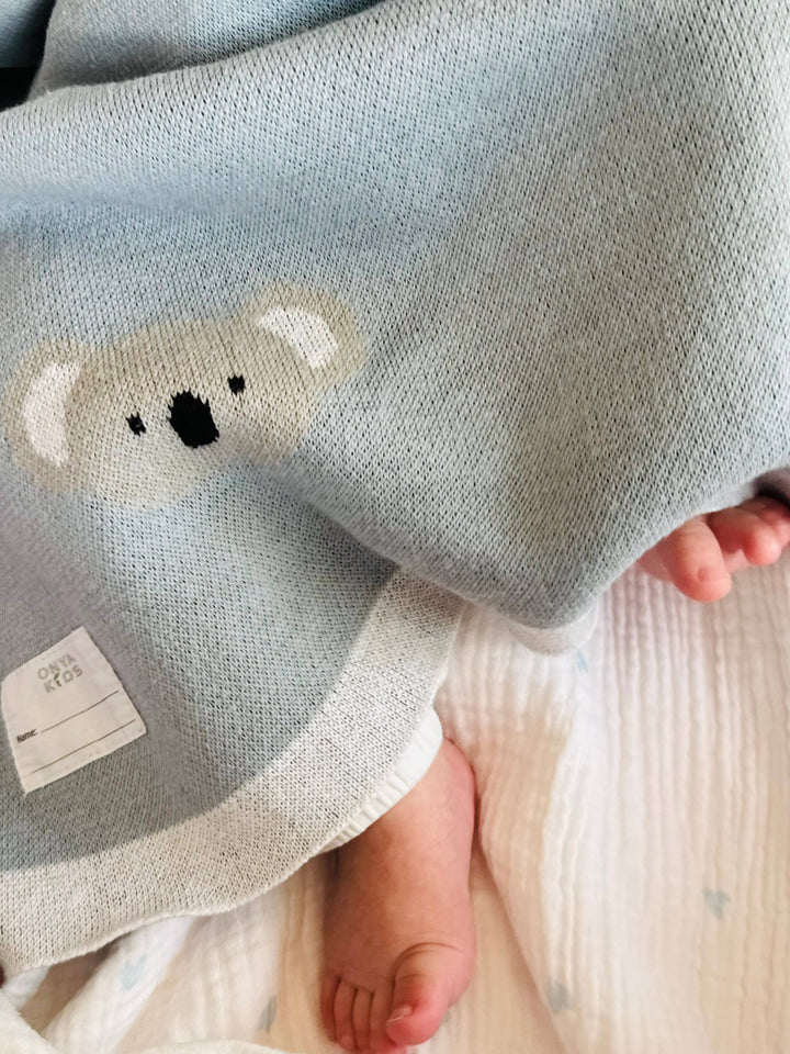 Cotton Knitted Blanket - Koala