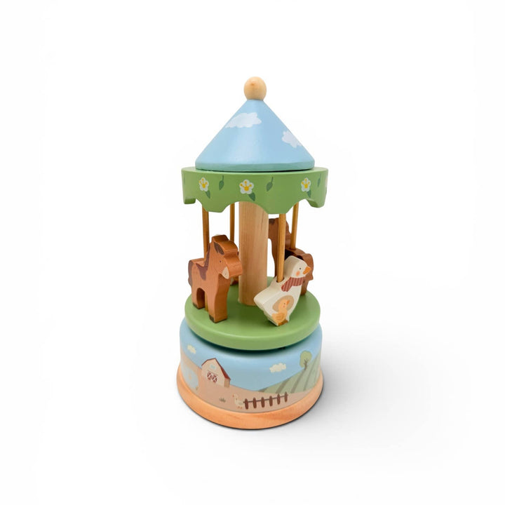 Wooden Carousel | Farm Music Box