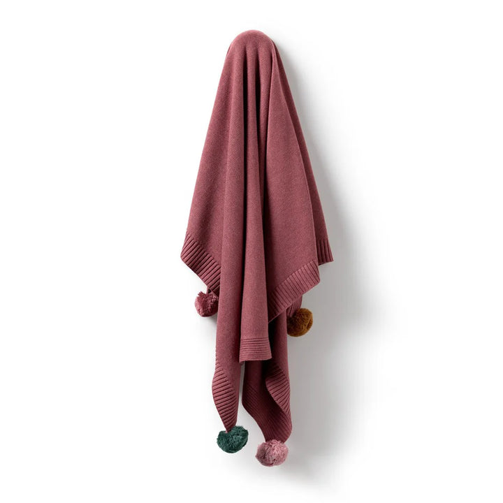 Blanket | Knitted - Rubarb