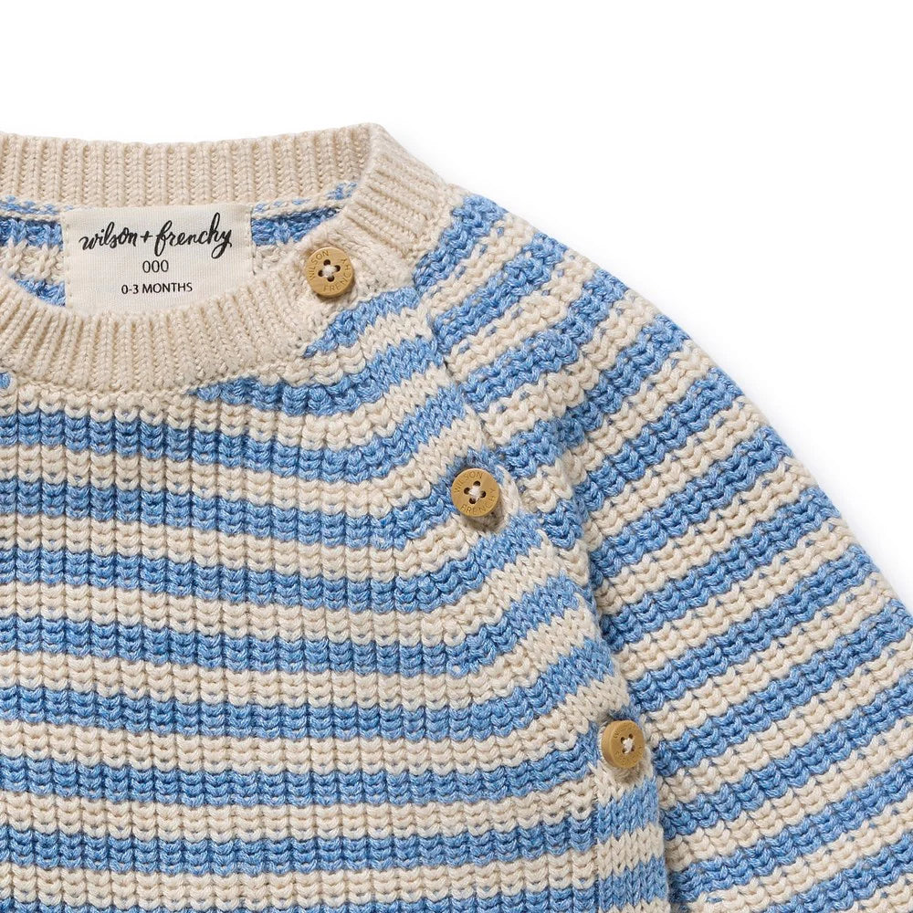 Kimono Cardigan | Organic Knitted - Frosted Blue