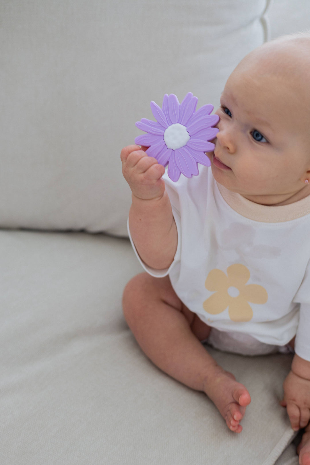 Teether | Silicone -  Lilac Daisy