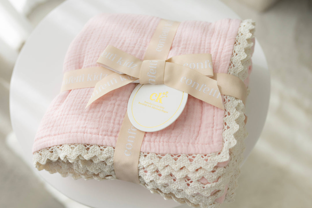 Classic Muslin Blanket | Soft Pink