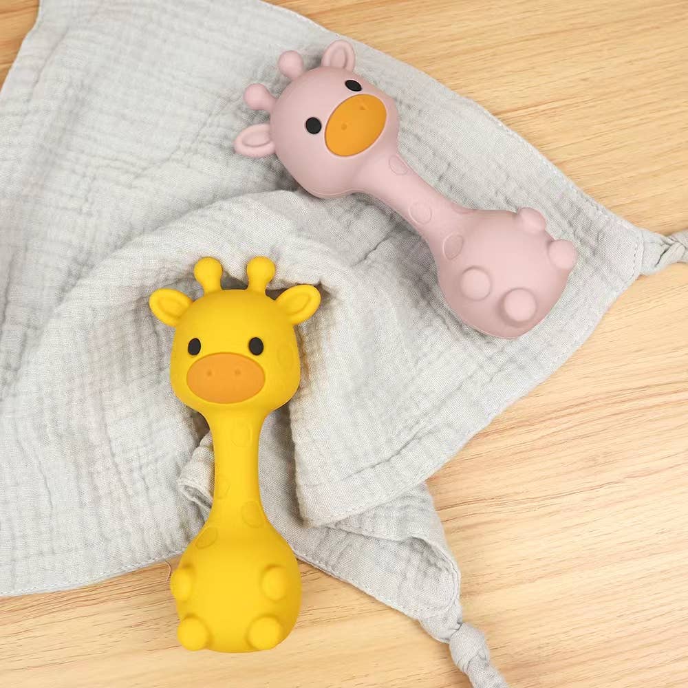 Silicone Giraffe Rattle