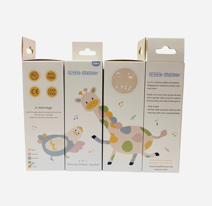 Silicone Giraffe Rattle