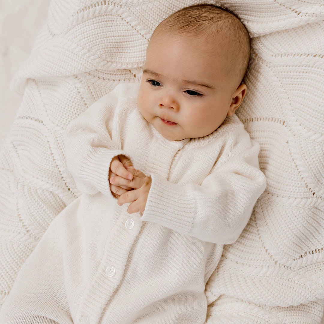 Classic Knit Romper | Milk
