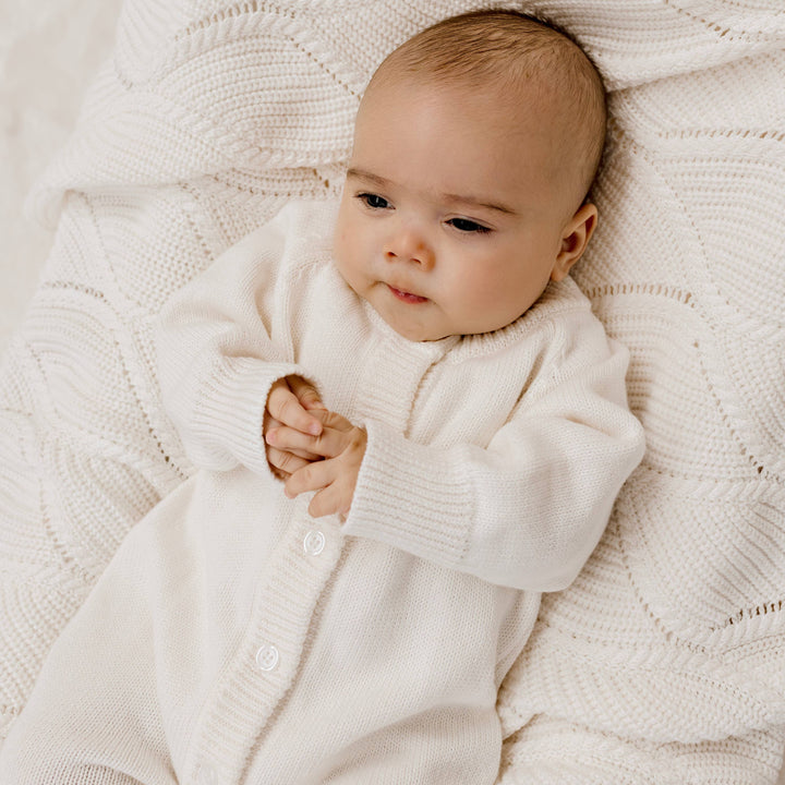 Classic Knit Romper | Milk