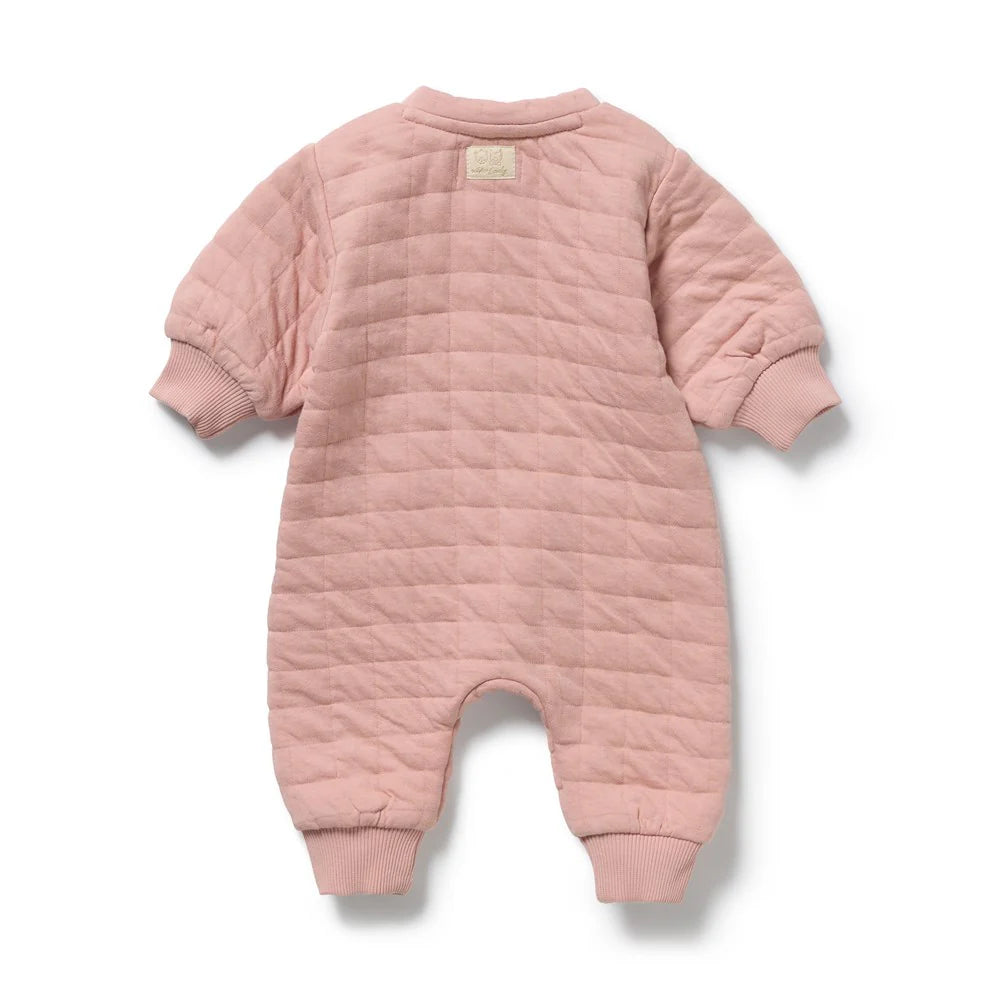 Growsuit | Organic Terry | Quilted - Rose
