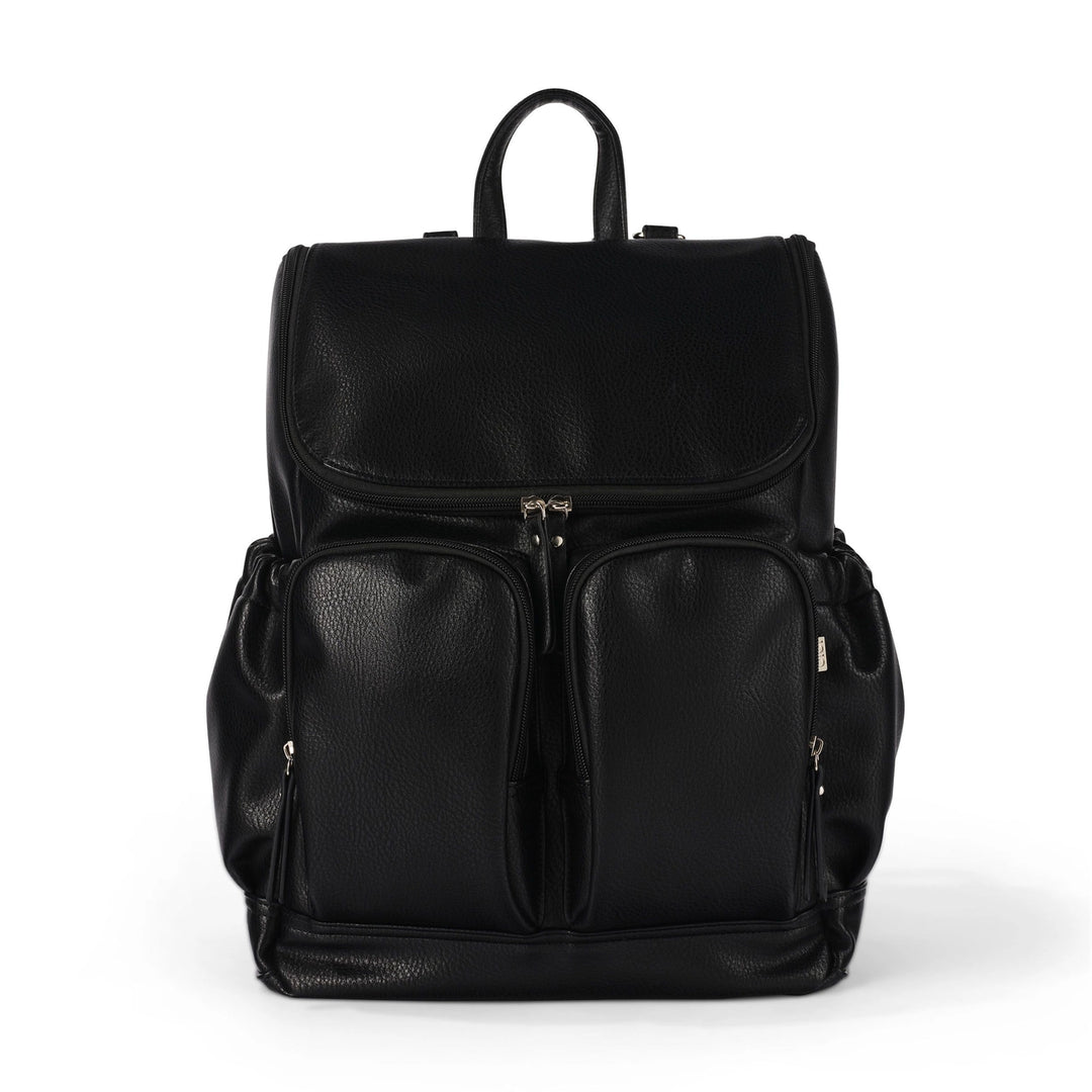 Nappy Backpack | Signature - Black Dimple Vegan Leather