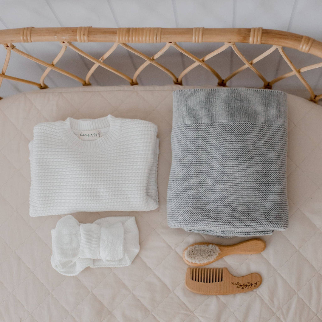 Knitted Oversized Topknot  | Milk