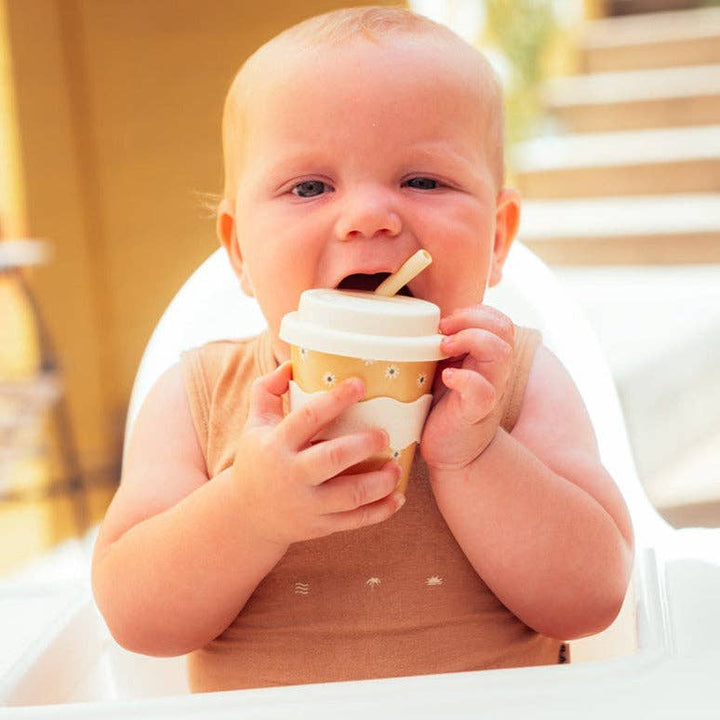Babychino Cup | 4oz - Yellow Daisy