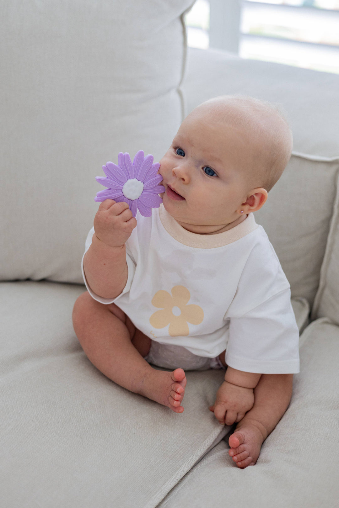 Teether | Silicone -  Lilac Daisy