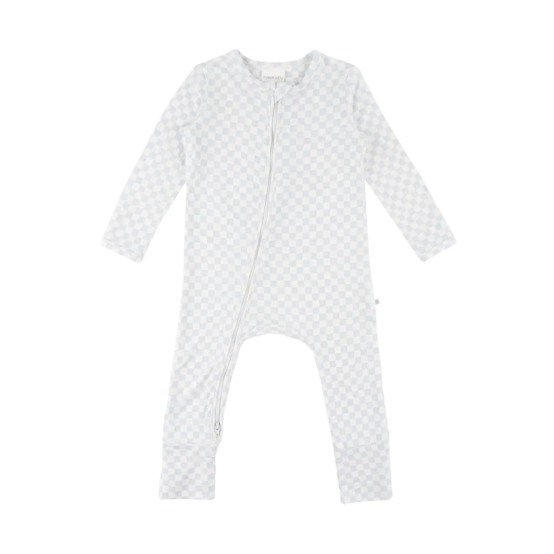 Onesie | Day or Night - Sky Blue Grid