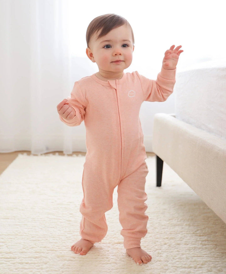 Organic Cotton Growsuit - Heather Pink