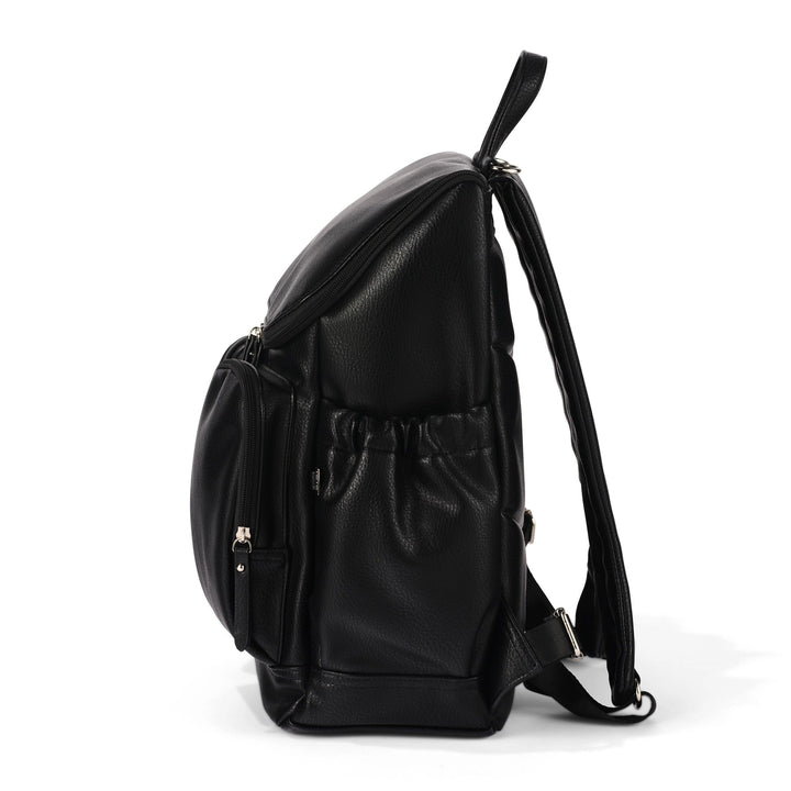 Nappy Backpack | Signature - Black Dimple Vegan Leather