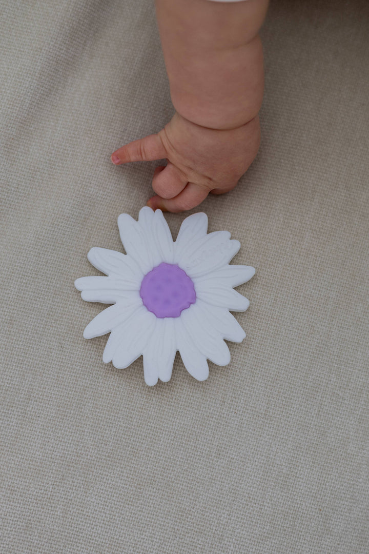 Teether | Silicone - Milk Daisy / Lilac Centre