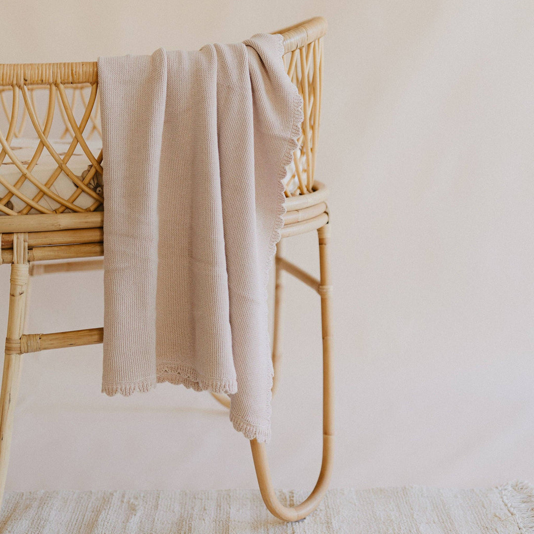 Heritage Knit Blanket | Biscotti