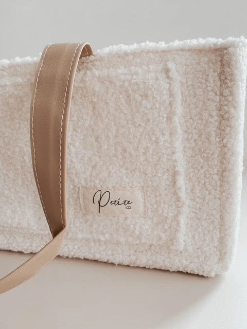 Nappy Caddy Organiser - Teddy | Beige Handles