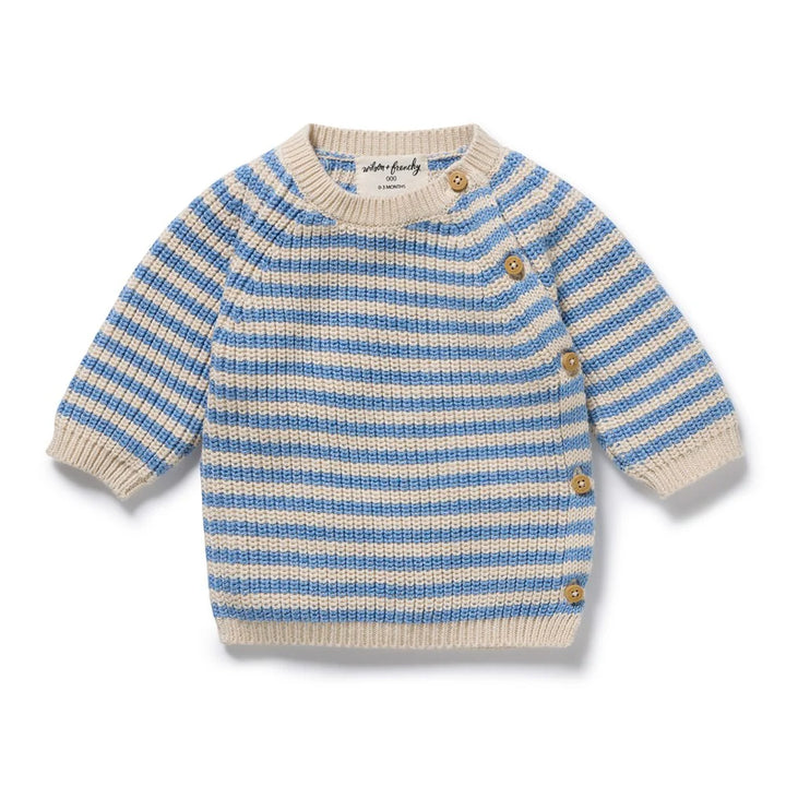 Kimono Cardigan | Organic Knitted - Frosted Blue