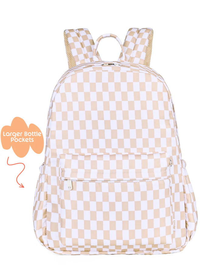 Kinnder Backpack - Caramel Check