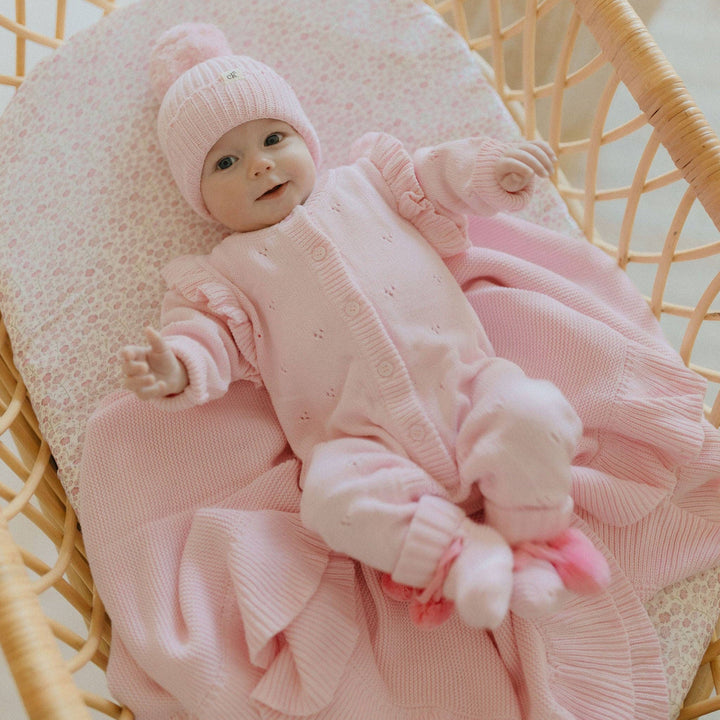 Pointelle Knit Romper | Classic Pink