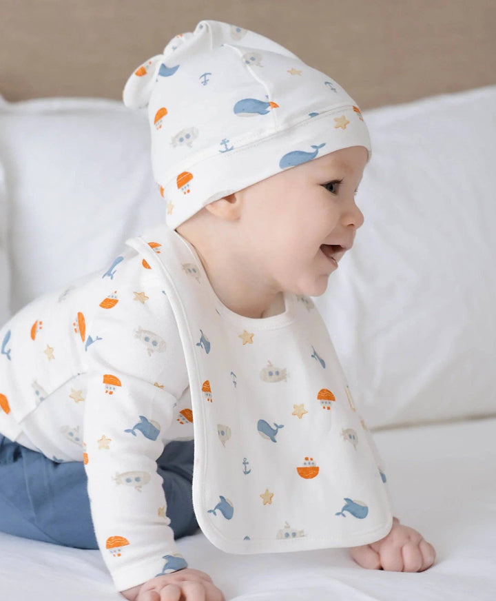 Organic Cotton Bib - Sea