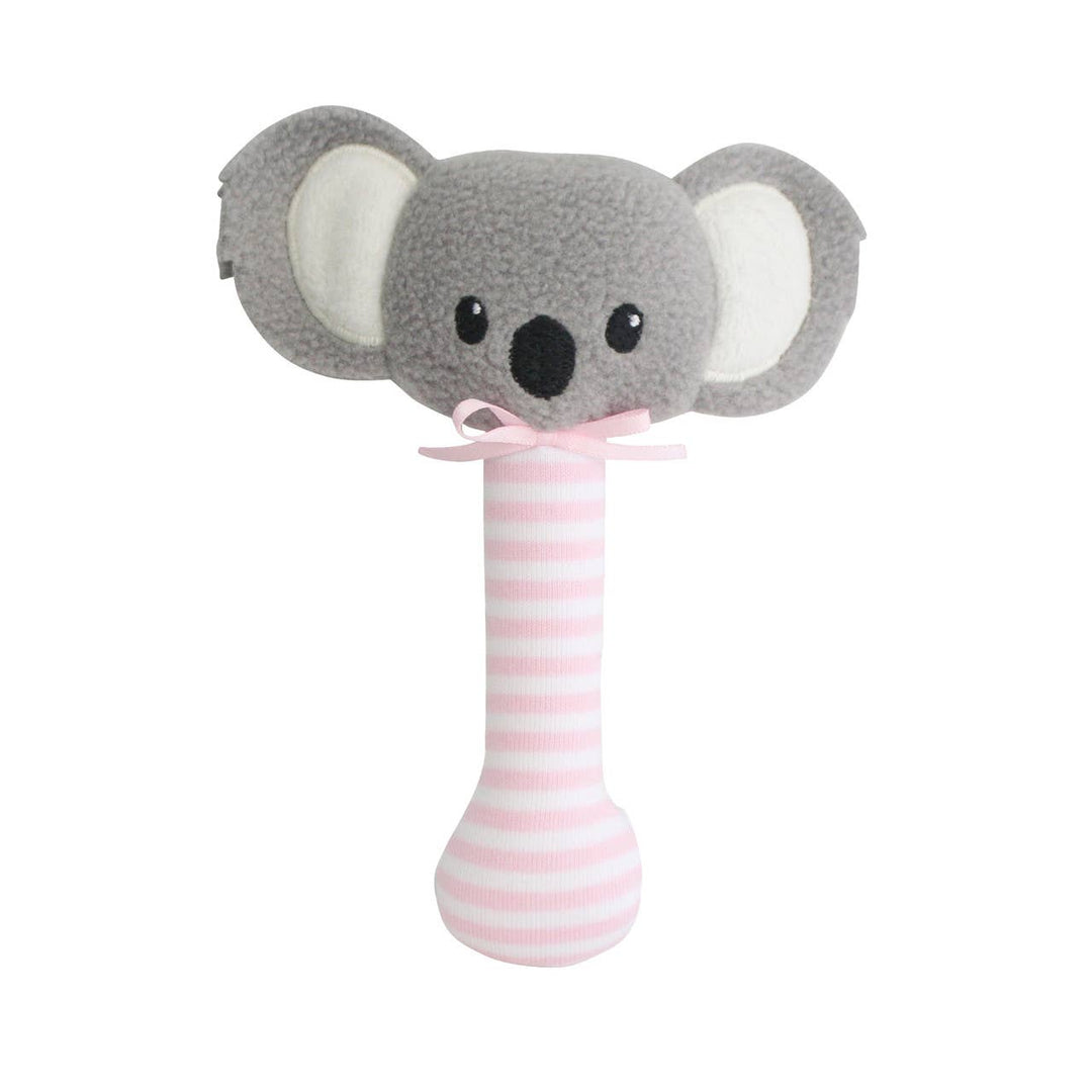 Rattle | Koala - Pink Stripe