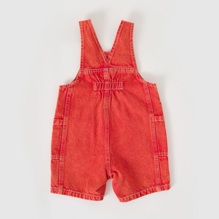 Overalls | Burton - Vintage Washed Denim - Apple Red