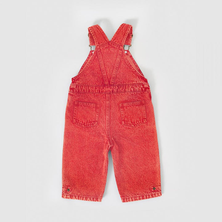 Overalls | Blake - Vintage Washed Denim - Apple Red