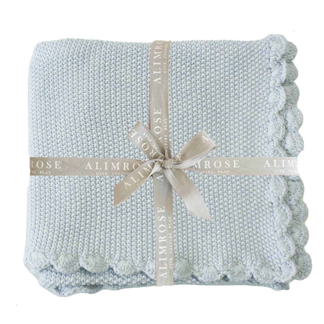 Blanket | Mini Moss Stitch - Powder Blue