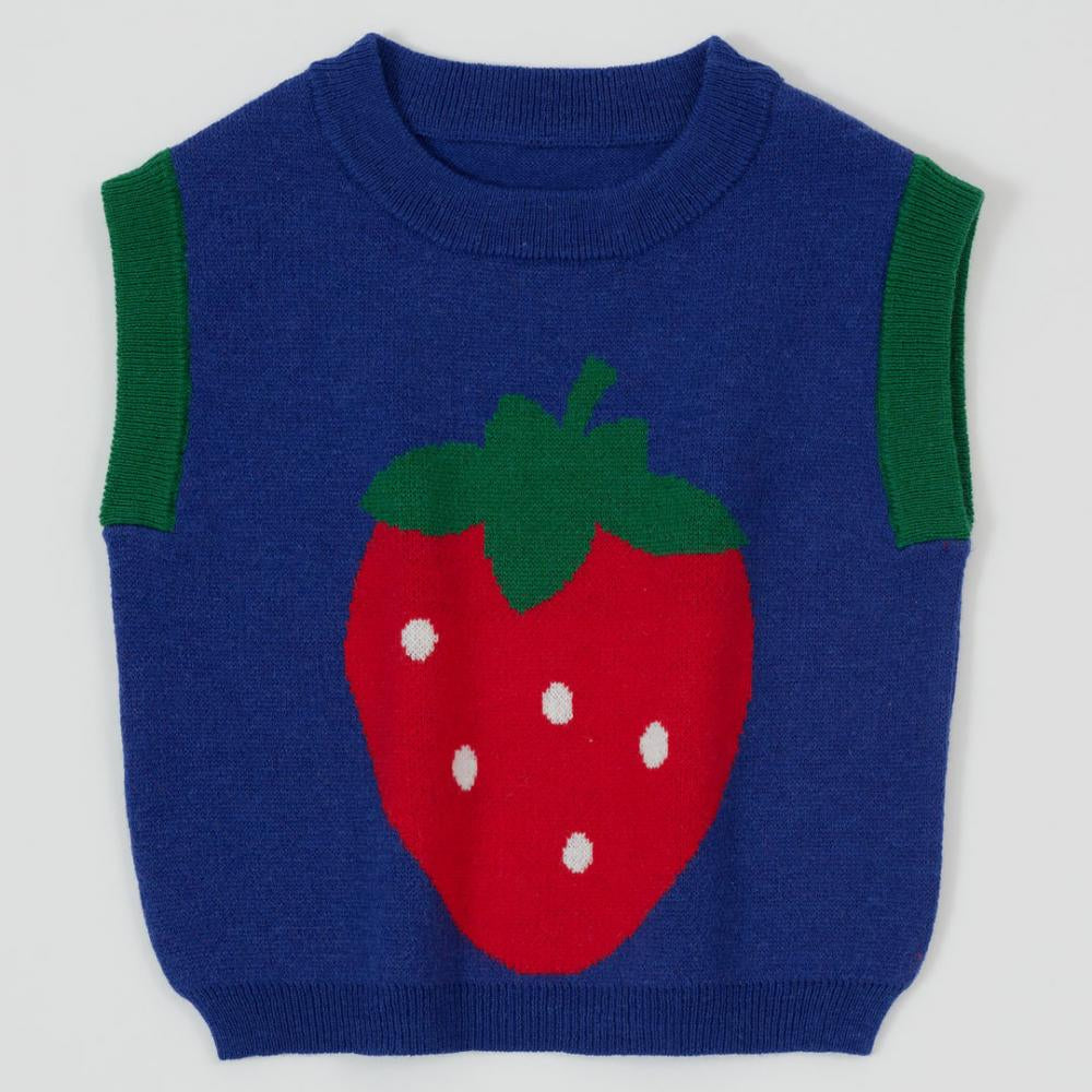 Vest | Knit - Jumbo Strawberry
