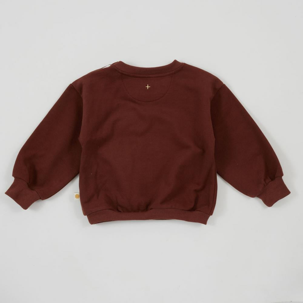 Sweater | Comfy Embroided - Brown