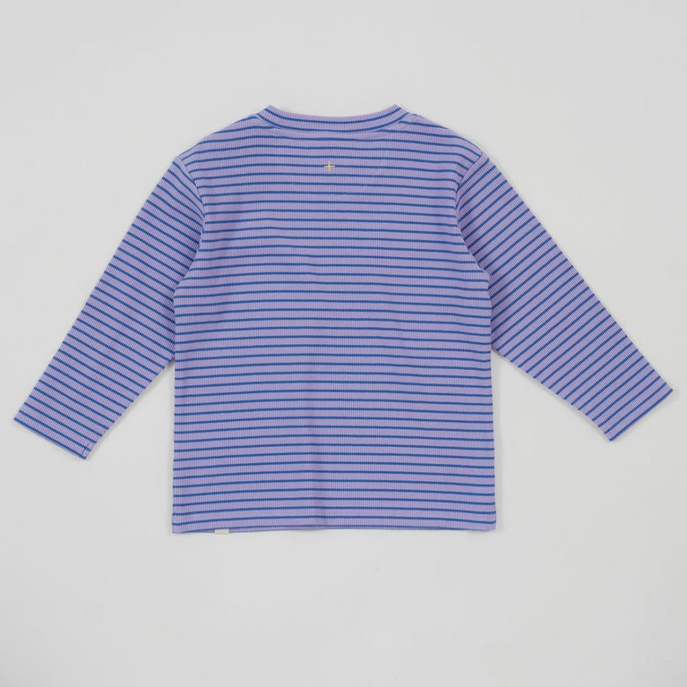 Top | Striped Rib - Purple