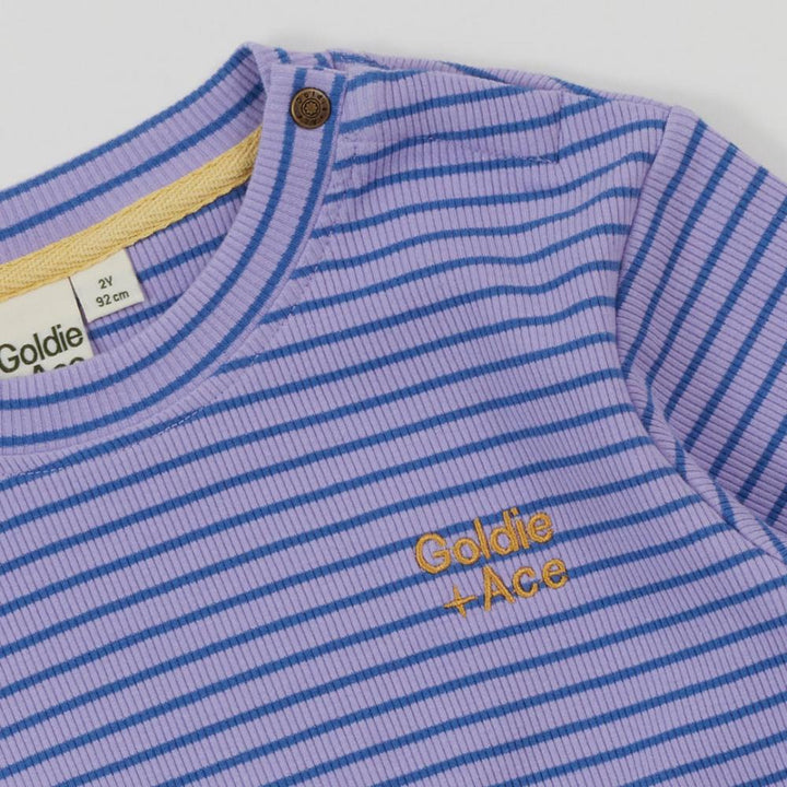 Top | Striped Rib - Purple