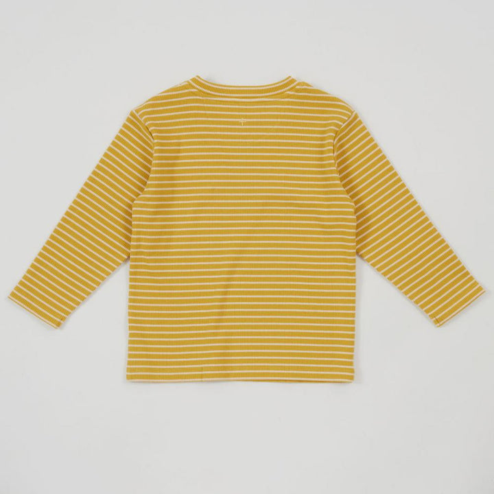 Top | Striped Rib - Yellow