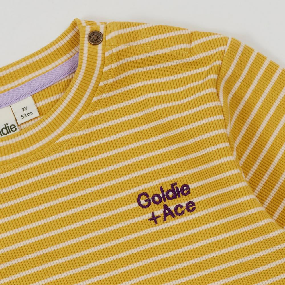 Top | Striped Rib - Yellow