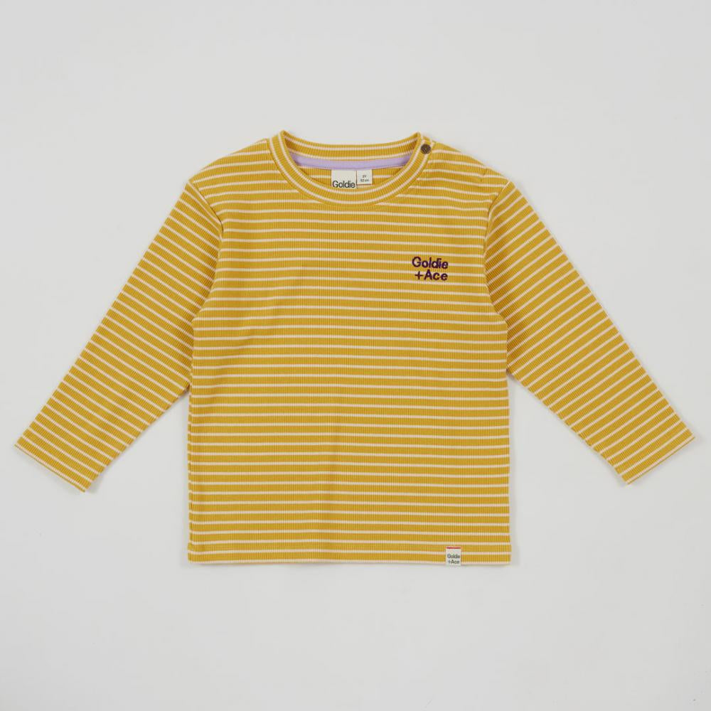 Top | Striped Rib - Yellow