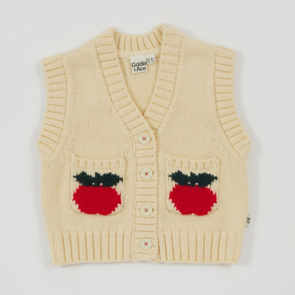 Vest | Knit Pocket - Apple