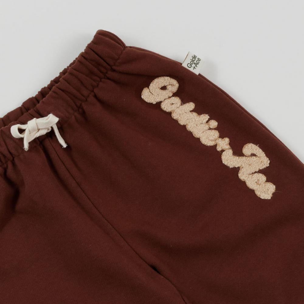 Sweatpant | Comfy Embroided - Brown