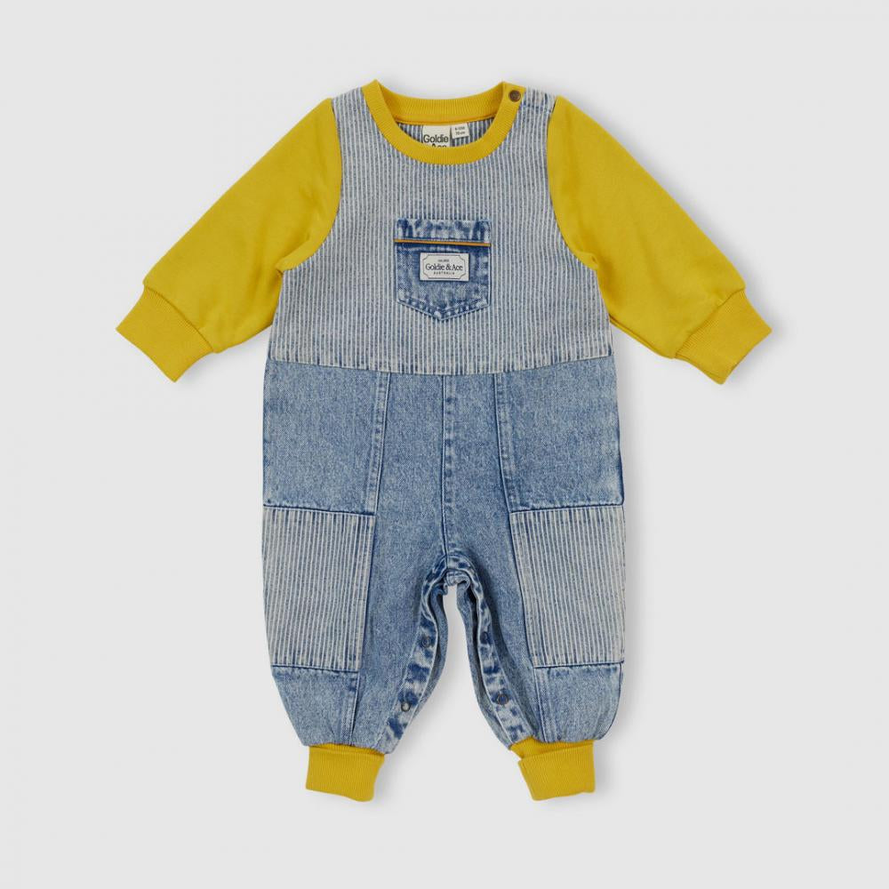 Overall Romper | Pin Stripe