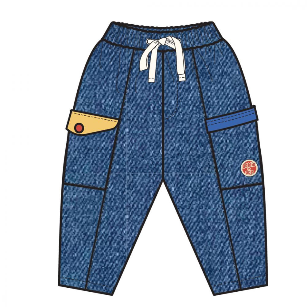 Pant | Kit Denim Pocket Pant - Colour Block