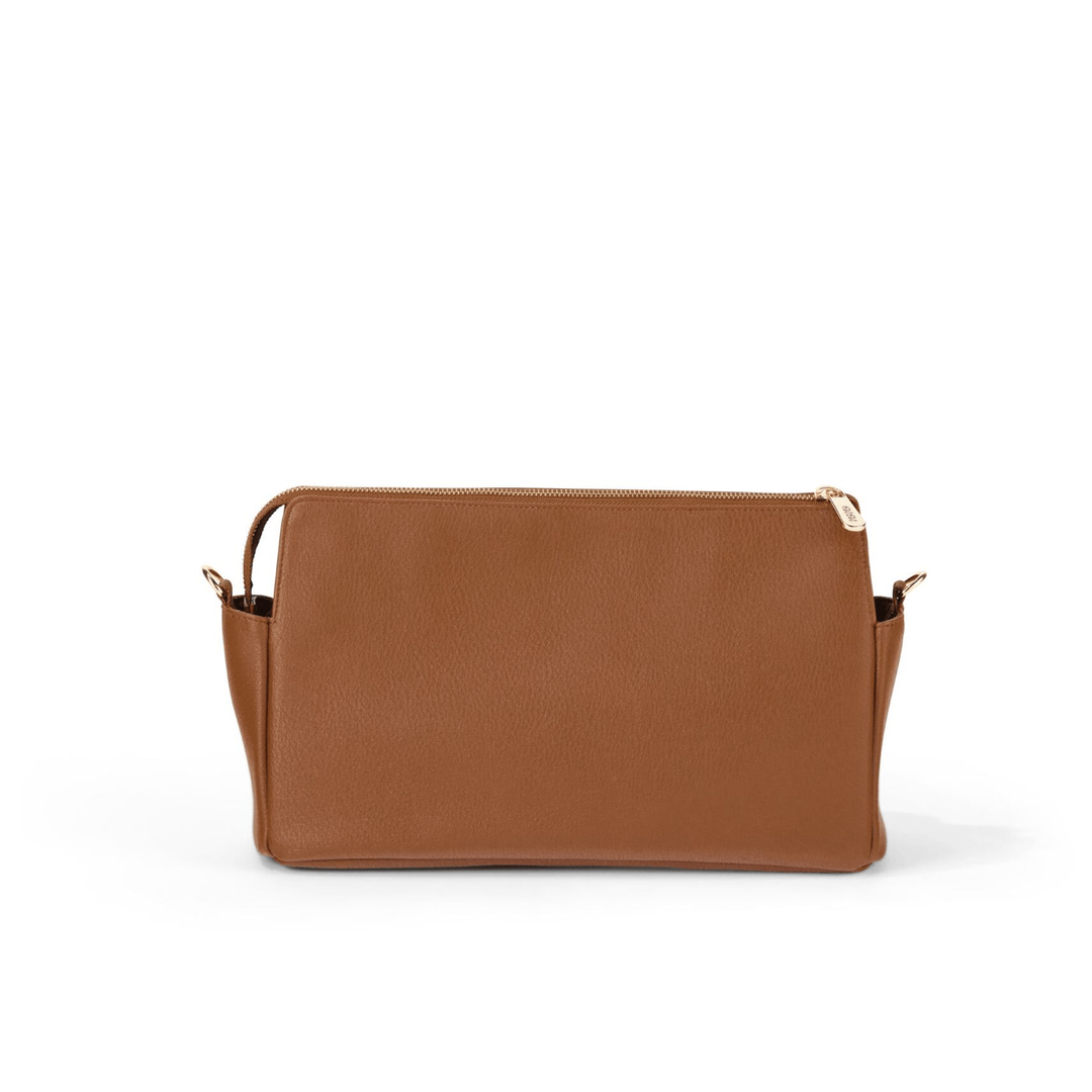 Multitasker Pram Caddy 2.0- Chestnut Brown Vegan Leather