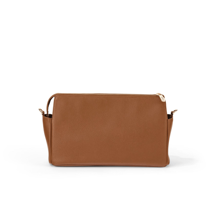 Multitasker Pram Caddy 2.0- Chestnut Brown Vegan Leather
